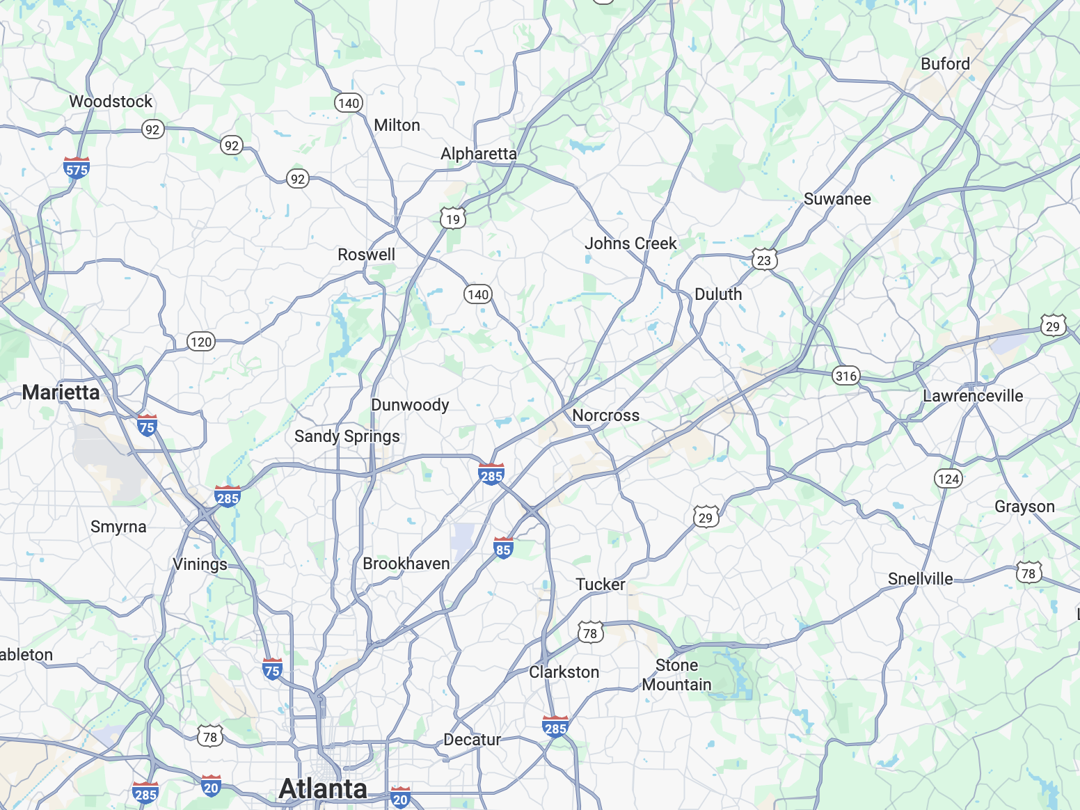 Map of Safe Screens service area